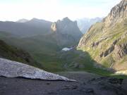 Les arretes de la Bruyere et le lac depuis le col de la Ponsonniere 